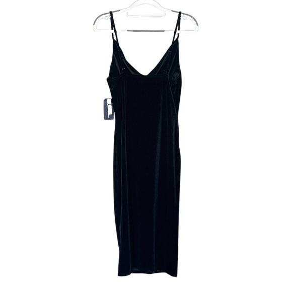 MELROSE AND MARKET Cowl Neck Sleeveless Velvet Midi Dress In Black- Size S - Picture 3 of 6